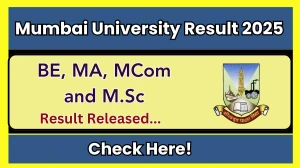 Mumbai University Result 2025 Released at mu.ac.in Direct Link to Download 1st and 3rd Semester Result