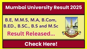 Mumbai University Result 2025 Released at mumresults.in Direct Link to Download 1st and 3rd Sem Result