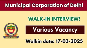 Municipal Corporation of Delhi Senior Resident Recruitment 2025 – Walk in for 21 Posts