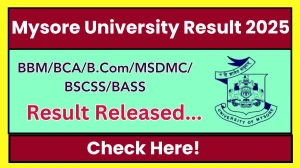 Mysore University Result 2025 Released at uomexam.com Direct Link to Download Odd Semester Result Mysore University Result 2025 Released at uomexam.com Direct Link to Download Odd Semester Result