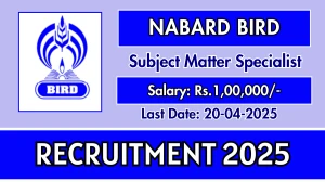 NABARD BIRD Subject Matter Specialist Recruitment 2025 - Apply Offline NABARD BIRD Subject Matter Specialist Recruitment 2025 - Apply Offline