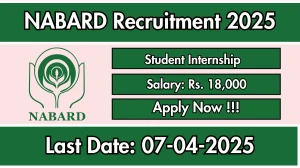NABARD Student Internship Recruitment 2025 - Apply Online for 39 Posts NABARD Student Internship Recruitment 2025 - Apply Online for 39 Posts
