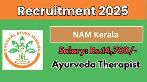 NAM Kerala Ayurveda Theranist Recruitment 2025 - Apply Offline