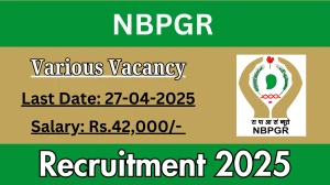 NBPGR Various Posts Recruitment 2025 - Apply Offline NBPGR Various Posts Recruitment 2025 - Apply Offline