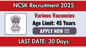 NCSK Recruitment 2025 - Apply Offline for Deputy Director, Private Secretary, More Posts NCSK Recruitment 2025 - Apply Offline for Deputy Director, Private Secretary, More Posts
