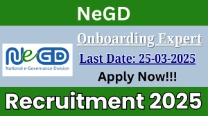 NeGD Onboarding Expert Recruitment 2025 - Apply Online