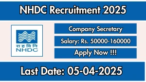 NHDC Company Secretary Recruitment 2025 - Apply Online