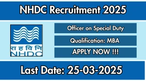 NHDC Officer on Special Duty Recruitment 2025 - Apply Offline