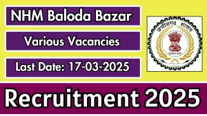 NHM Baloda Bazar Various Posts Recruitment 2025 - Apply Offline for 81 Posts
