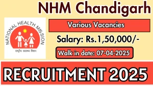NHM Chandigarh Job Vacancy 2025, Walk in for 12 Gynaecologist, Radiologist and More Posts NHM Chandigarh Job Vacancy 2025, Walk in for 12 Gynaecologist, Radiologist and More Posts