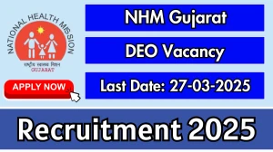 NHM Gujarat DEO Recruitment 2025 - Apply Online