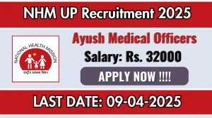 NHM UP Ayush Medical Officers Recruitment 2025 - Apply Offline for 16 Posts NHM UP Ayush Medical Officers Recruitment 2025 - Apply Offline for 16 Posts