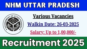 NHM Uttar Pradesh Medical Officer Recruitment 2025 – Walk in for 18 Posts