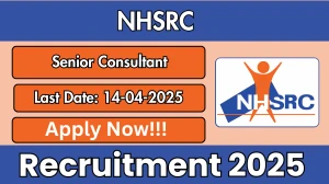 NHSRC Senior Consultant Recruitment 2025 - Apply Online