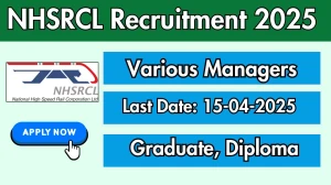 NHSRCL Various Managers Recruitment 2025 - Apply Online for 71 Junior Technical Manager, Assistant Manager Posts