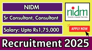 NIDM Senior Consultant, Consultant Recruitment 2025 – Walk in
