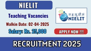 NIELIT Junior Faculty, Academic and Teaching Assistant Recruitment 2025 – Walk in NIELIT Junior Faculty, Academic and Teaching Assistant Recruitment 2025 – Walk in