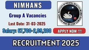 NIMHANS Group A Recruitment 2025 - Apply Offline NIMHANS Group A Recruitment 2025 - Apply Offline