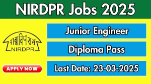 NIRDPR Junior Engineer Recruitment 2025 - Apply Online for 1 Posts
