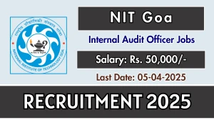 NIT Goa Internal Audit Officer Recruitment 2025 - Apply Online NIT Goa Internal Audit Officer Recruitment 2025 - Apply Online