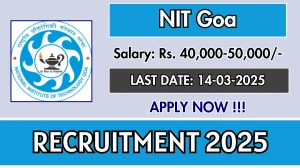 NIT Goa SAS Officer Recruitment 2025 - Apply Online