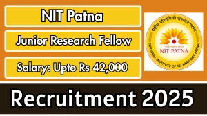 NIT Patna Junior Research Fellow Recruitment 2025 - Apply Offline