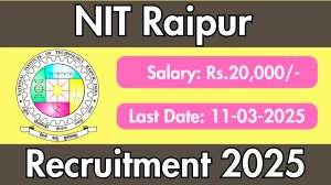 NIT Raipur Field Investigator Recruitment 2025 - Apply Online
