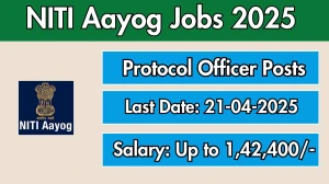 NITI Aayog Protocol Officer Recruitment 2025 - Apply Offline for 1 Posts