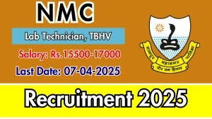 NMC Lab Technician, TBHV Recruitment 2025 - Apply Online NMC Lab Technician, TBHV Recruitment 2025 - Apply Online