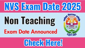 NVS Non Teaching Exam Date 2025 Announced at navodaya.gov.in Exam details here