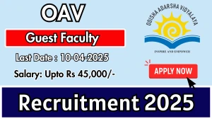 OAV Guest Faculty Recruitment 2025 - Apply Offline for 48 Posts
