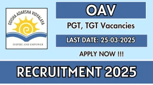 Odisha Adarsha Vidyalaya (OAV) PGT, TGT Recruitment 2025 - Apply Offline