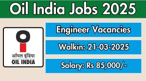 Oil India Engineer Recruitment 2025 – Walk in