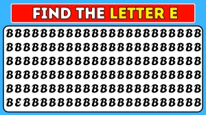 Optical Illusion Eye test: Find the Letter E among Bs within 7 Seconds