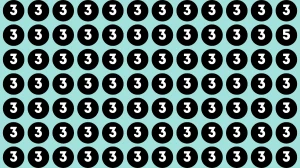 Optical Illusion Eye test: Find the number 5 among 3s within 6 Seconds