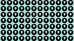 Optical Illusion Eye test: Find the number 8 among 9s within 9 Seconds