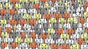 Optical Illusion: Only a Person with eagle eyes can spot the Panda among the Elephants in 7 Secs