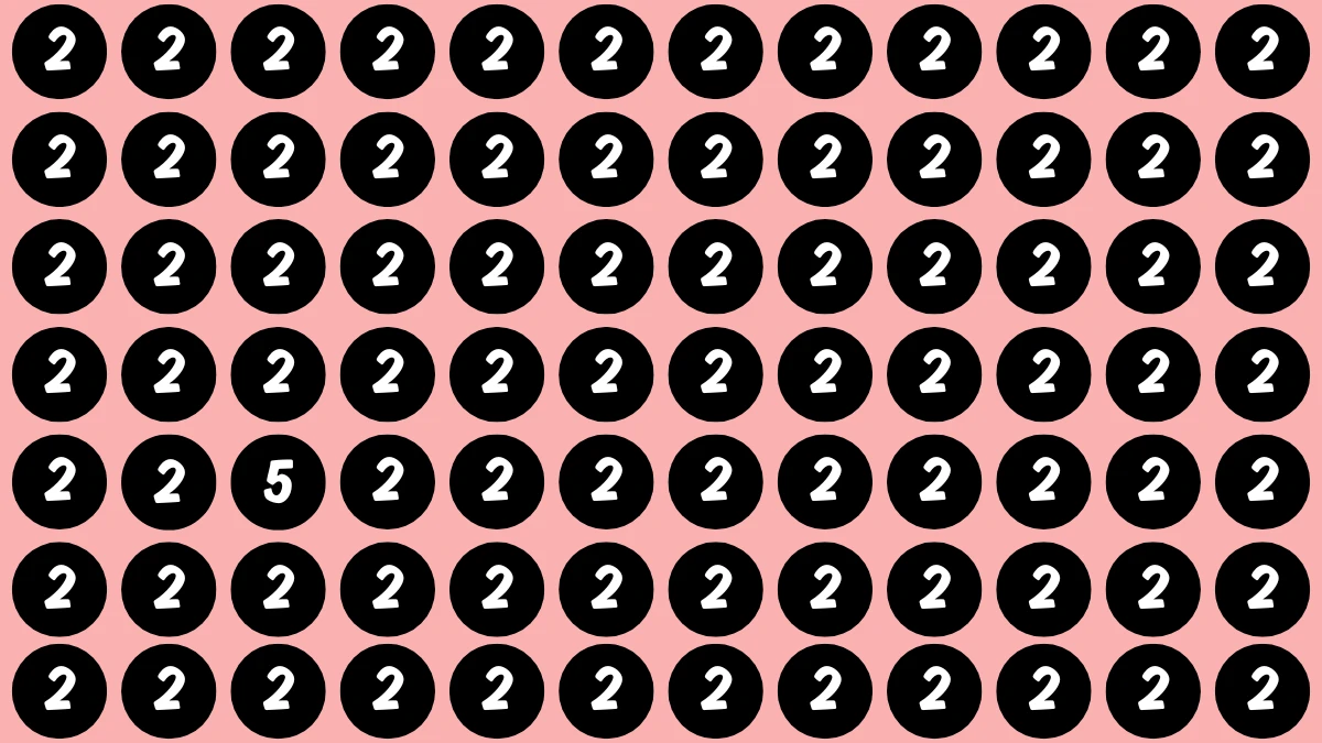 Optical Illusion: Within 5 Seconds Spot The Number 5 among 2