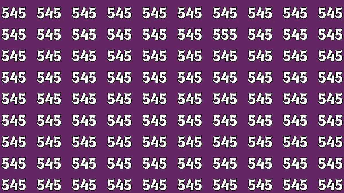 Optical Illusion: Within 5 Seconds Spot The Number 555 among 545