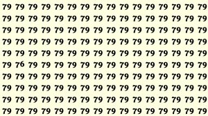 Optical Illusion: Within 8 Seconds Spot The Number 76 among 79
