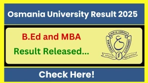 Osmania University Result 2025 Released at osmania.ac.in Direct Link to Download UG and PG Course Result