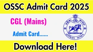 OSSC CGL Mains Admit Card 2025 OUT ossc.gov.in OSSC CGL Mains Admit Card 2025 OUT ossc.gov.in