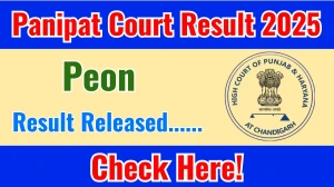 Panipat Court Peon Result 2025 Announced. Direct Link to Check Panipat Court Peon Result 2025 panipat.dcourts.gov.in