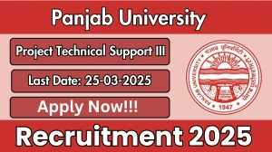 Panjab University Project Technical Support III Recruitment 2025 - Apply Online Panjab University Project Technical Support III Recruitment 2025 - Apply Online