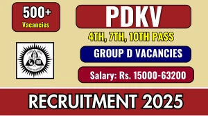PDKV Group D Recruitment 2025 - Apply Online for 529 Posts