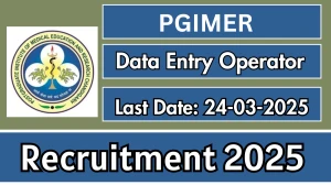 PGIMER Data Entry Operator Recruitment 2025 - Apply Online