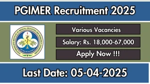 PGIMER Project Research Scientist, Project Technical Support Recruitment 2025 - Apply Offline PGIMER Project Research Scientist, Project Technical Support Recruitment 2025 - Apply Offline