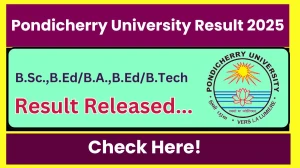 Pondicherry University Result 2025 Released at pondiuni.edu.in Direct Link to Download 2nd, 3rd, 4th, 5th, 6th, 7th, 8th Semester Result