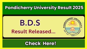 Pondicherry University Result 2025 Released at pondiuni.edu.in Direct Link to Download UG Courses Result