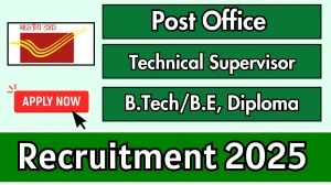 India Post Group C Recruitment 2025 - Apply Offline for Technical Supervisor Posts